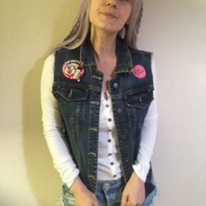 Denim Vest with Patches